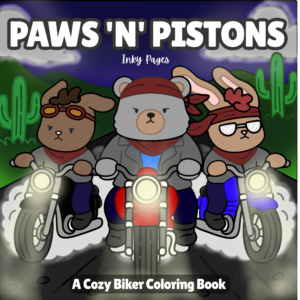 Paws 'N' Pistons Adult Coloring Book