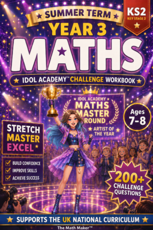 Year 3 Maths Workbook - Idol Academy Summer Term (Challenge Edition, Digital PDF)