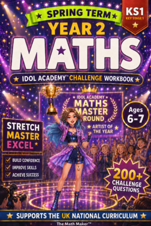 Year 2 Maths Workbook - Idol Academy Spring Term (Challenge Edition, Digital PDF)