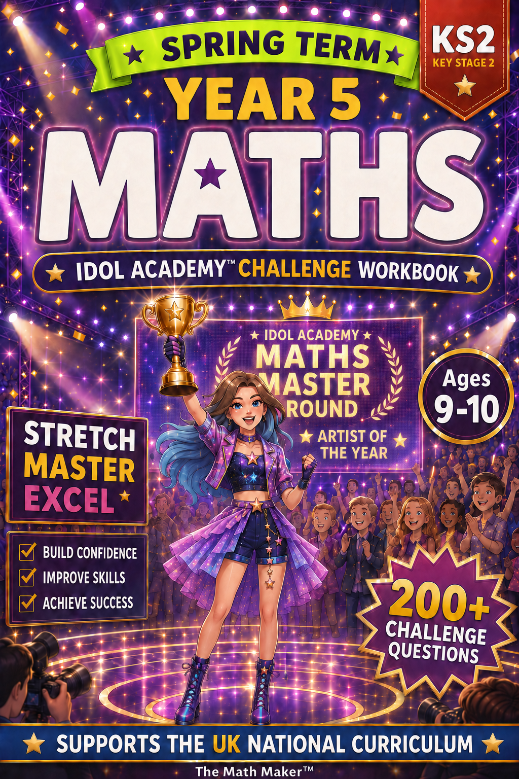 Year 5 Maths Workbook - Idol Academy Spring Term (Challenge Edition, Digital PDF)