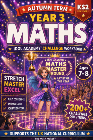 Year 3 Maths Workbook - Idol Academy Autumn Term (Challenge Edition, Digital PDF)