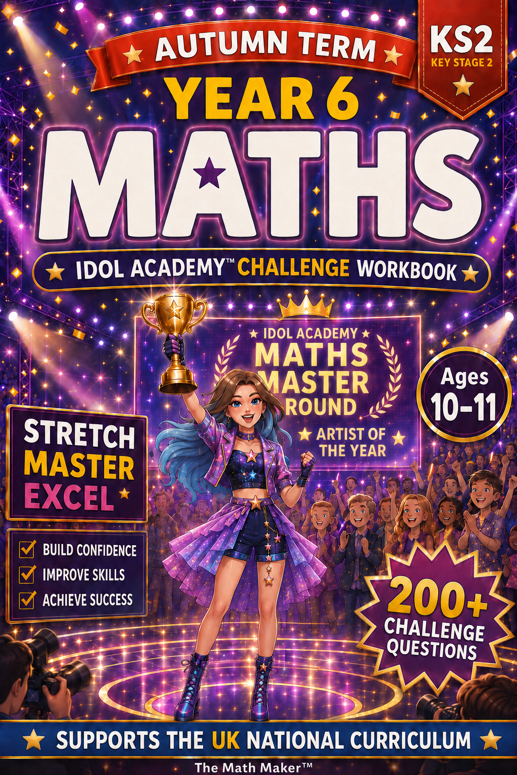 Year 6 Maths Workbook - Idol Academy Autumn Term (Challenge Edition, Digital PDF)
